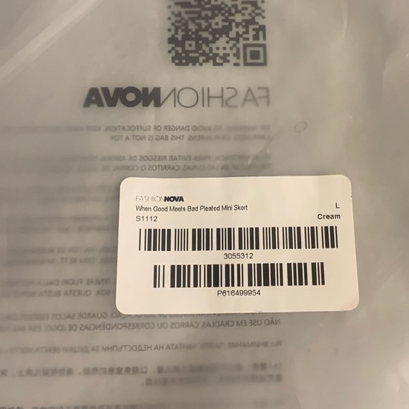 Fashionova cream pleated skort - Picture 5 of 8